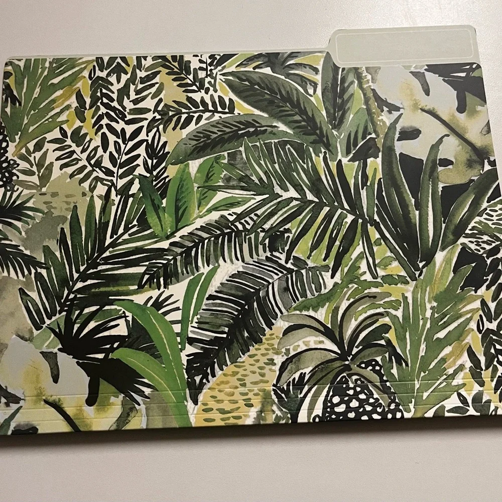 Botanical Green Leaf File Folders Bundle